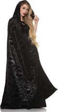 Unisex Black Hooded Vampire Cape Costume