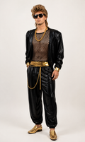 Vanilla Ice Black Costume, 1980's Men's Rental