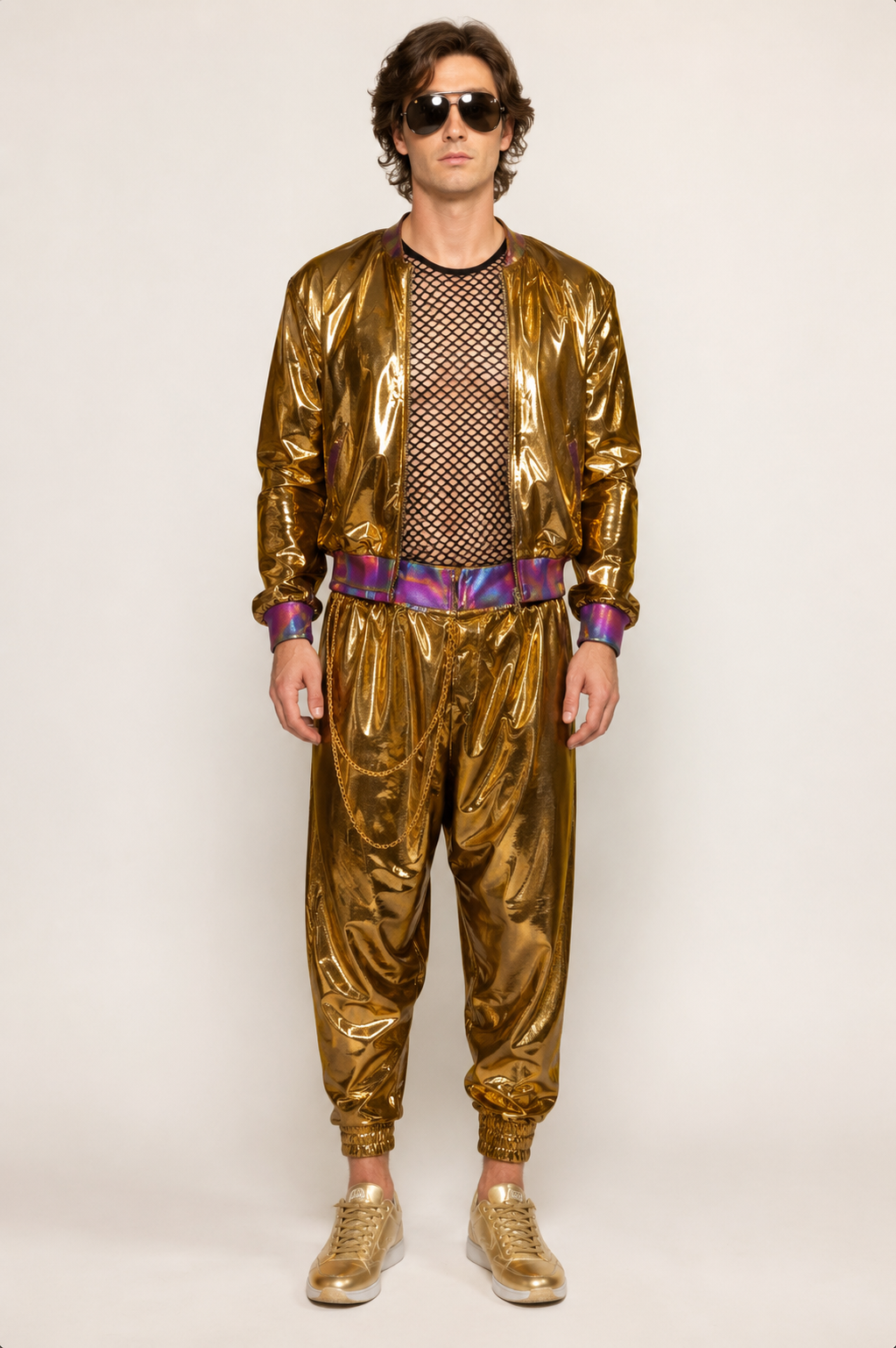 Vanilla Ice Gold Suit, 1980’s - 1990's Men’s Costume Rental
