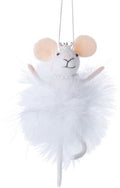 Mouse Ornament with fur outfit