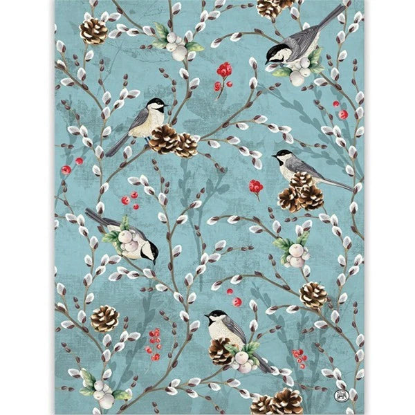 MICHEL DESIGN WORKS WINTERBERRY AND BALSAM KITCHEN TOWEL