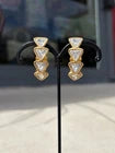 ysl crystal triangle earrings 