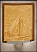 Sunset schooner sailboat nightlight