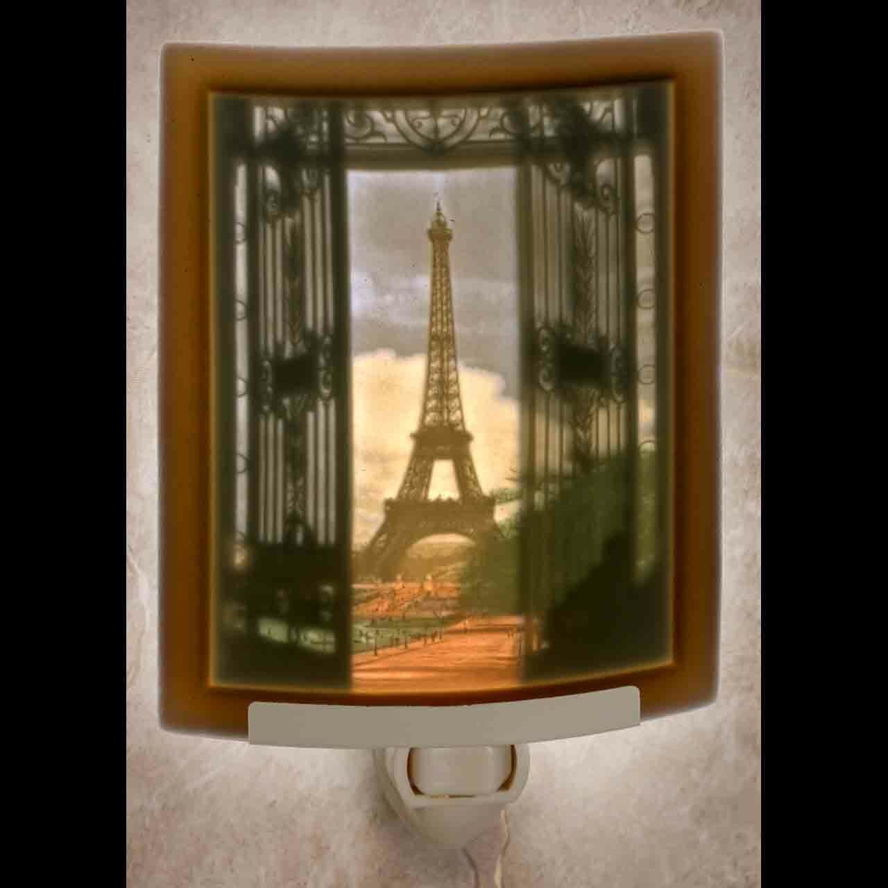 Porcelain garden colored Eiffel Tower Nightlight