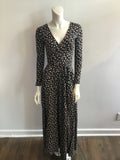 1970's Diane Von Fürstenberg Long Cotton/Rayon Floral Wrap Dress-6