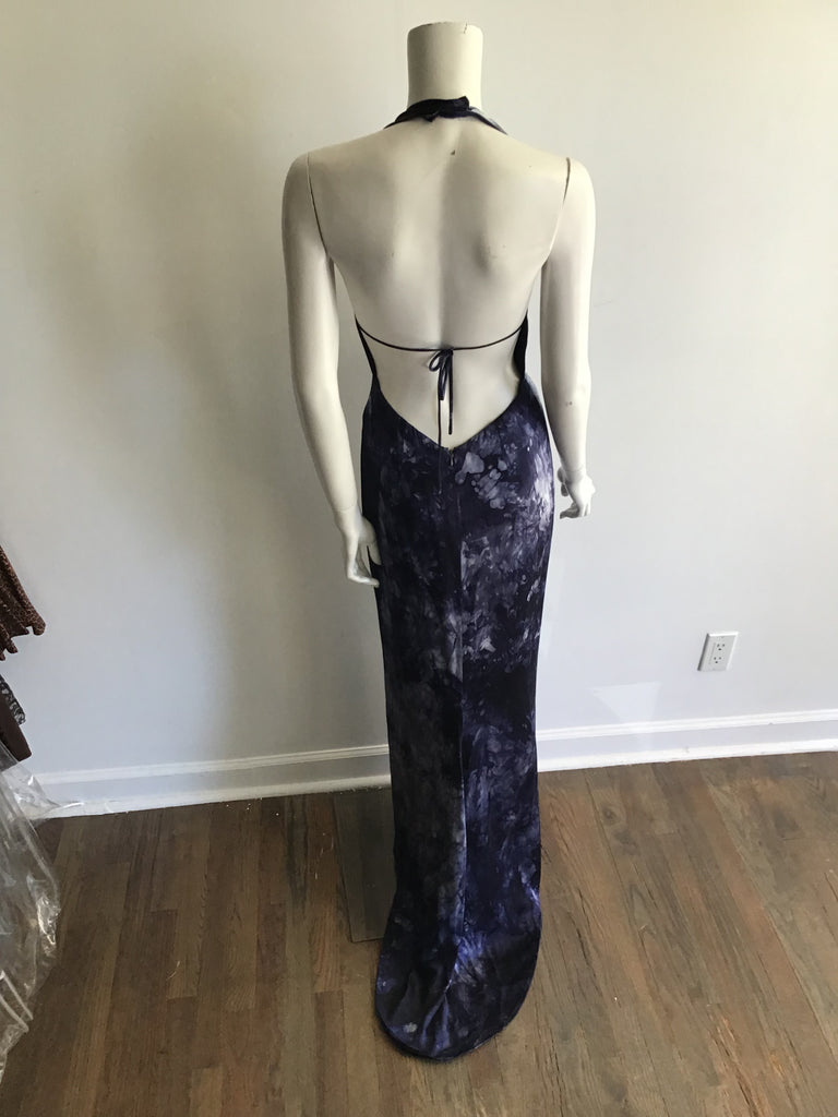 1990's Donna Haag Tye Dyed Silk Long  Maxi Dress-size 6/8