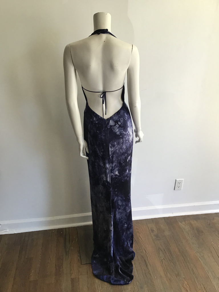 1990's Donna Haag Tye Dyed Silk Long  Maxi Dress-size 6/8