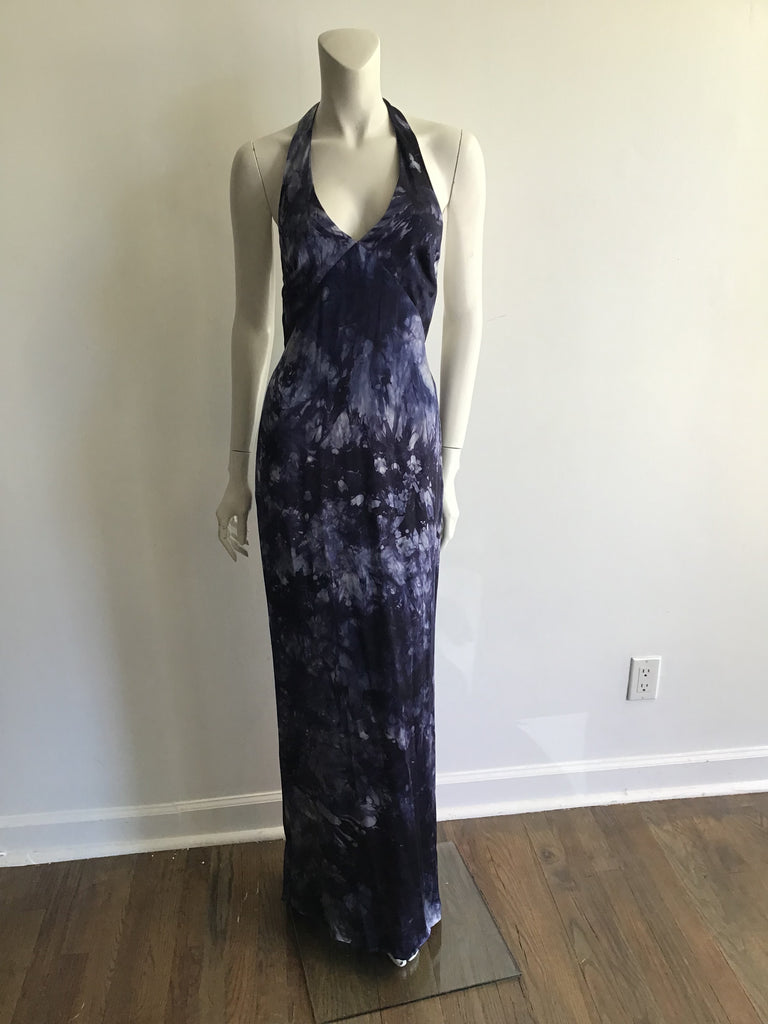 1990's Donna Haag Tye Dyed Silk Long  Maxi Dress-size 6/8