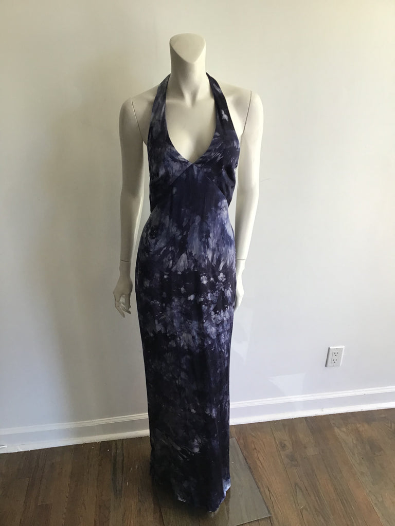 1990's Donna Haag Tye Dyed Silk Long  Maxi Dress-size 6/8