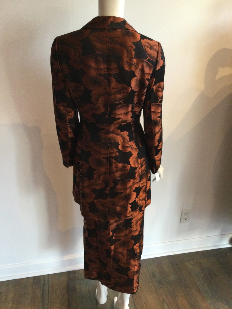 1990's Jesiré Copper/Black Jacket  & Dress Evening Dress 6/8
