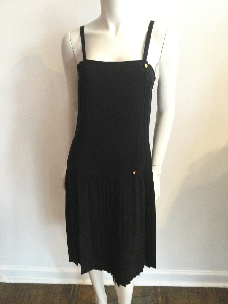 1993 Chanel  Couture Black Silk Chiffon Multistyle Dress Size  6/8