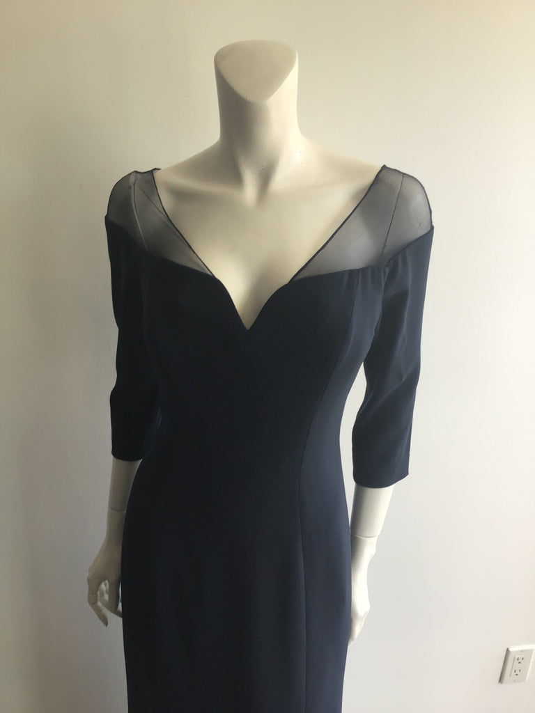 2000 Bagley Mischka Navy Evening Gown