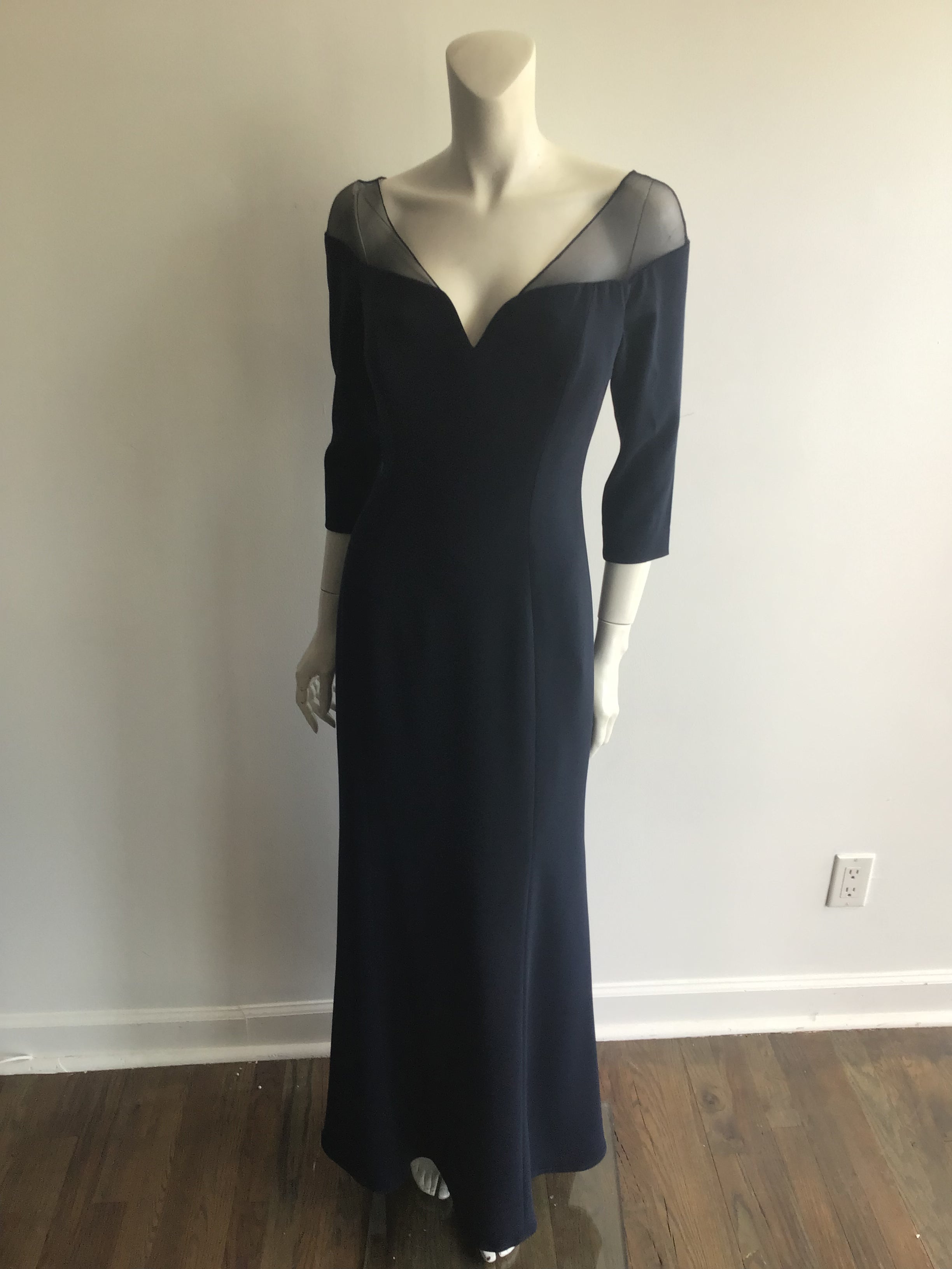 2000 Bagley Mischka Navy Evening Gown
