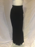 richard tyler 1990s black fitted evening skirt with fishtail back