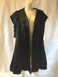 Black Satin with beading 1950s Laurise Keyloun swing eveving coat
