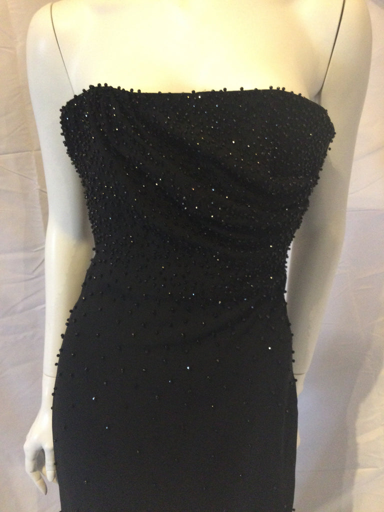 Balenciaga Black Vintage 1990s Silk blend Evening Gown size 0/2
