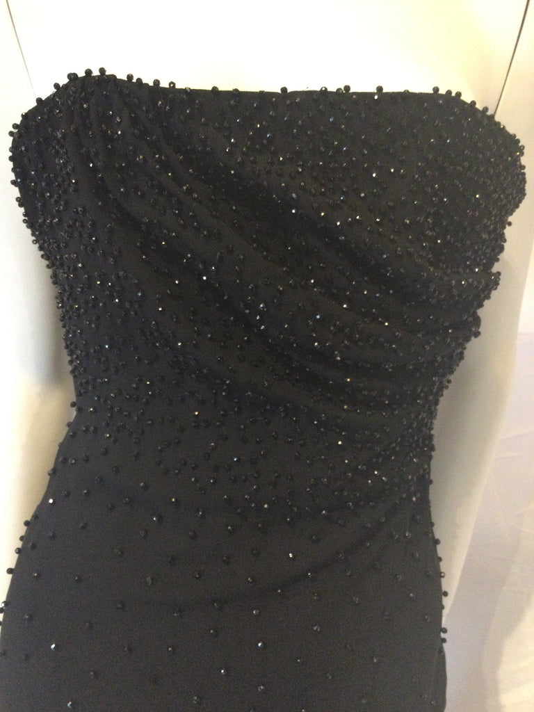 Balenciaga Black Vintage 1990s Silk blend Evening Gown size 0/2
