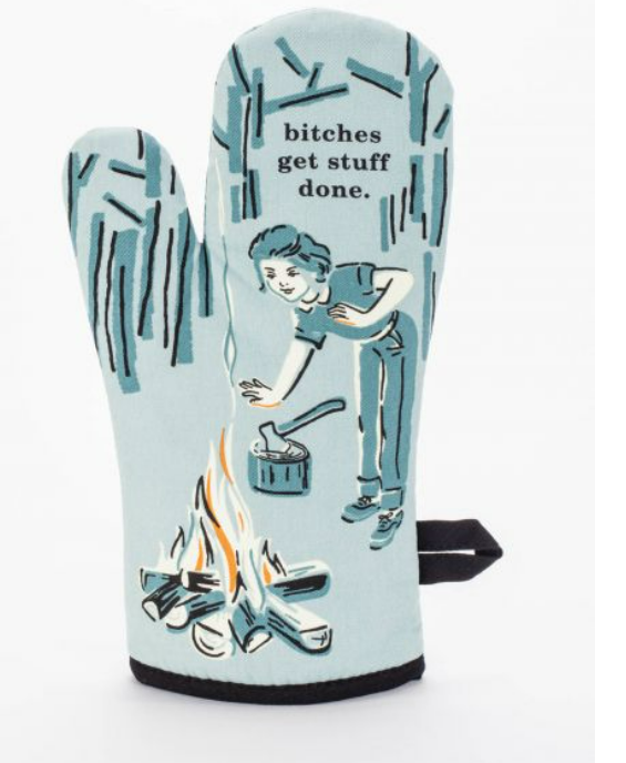 Blue Q Bitches Get Stuff Done Oven Mitt