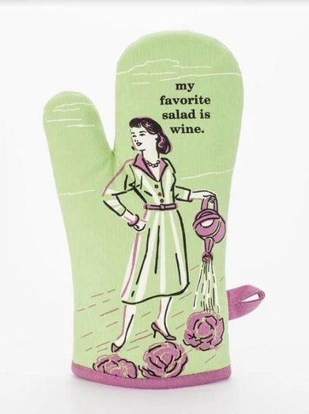 Blue Q My Favorite Salad Is Wine Oven Mitt
