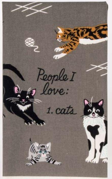 Blue Q People I love Cats Kitchen Towel