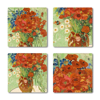 Raincaper Poppies & Daises Coasters