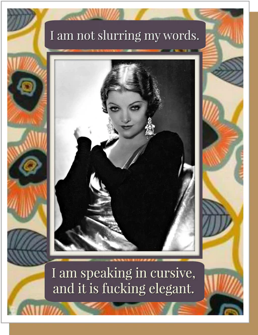 Cursive Card