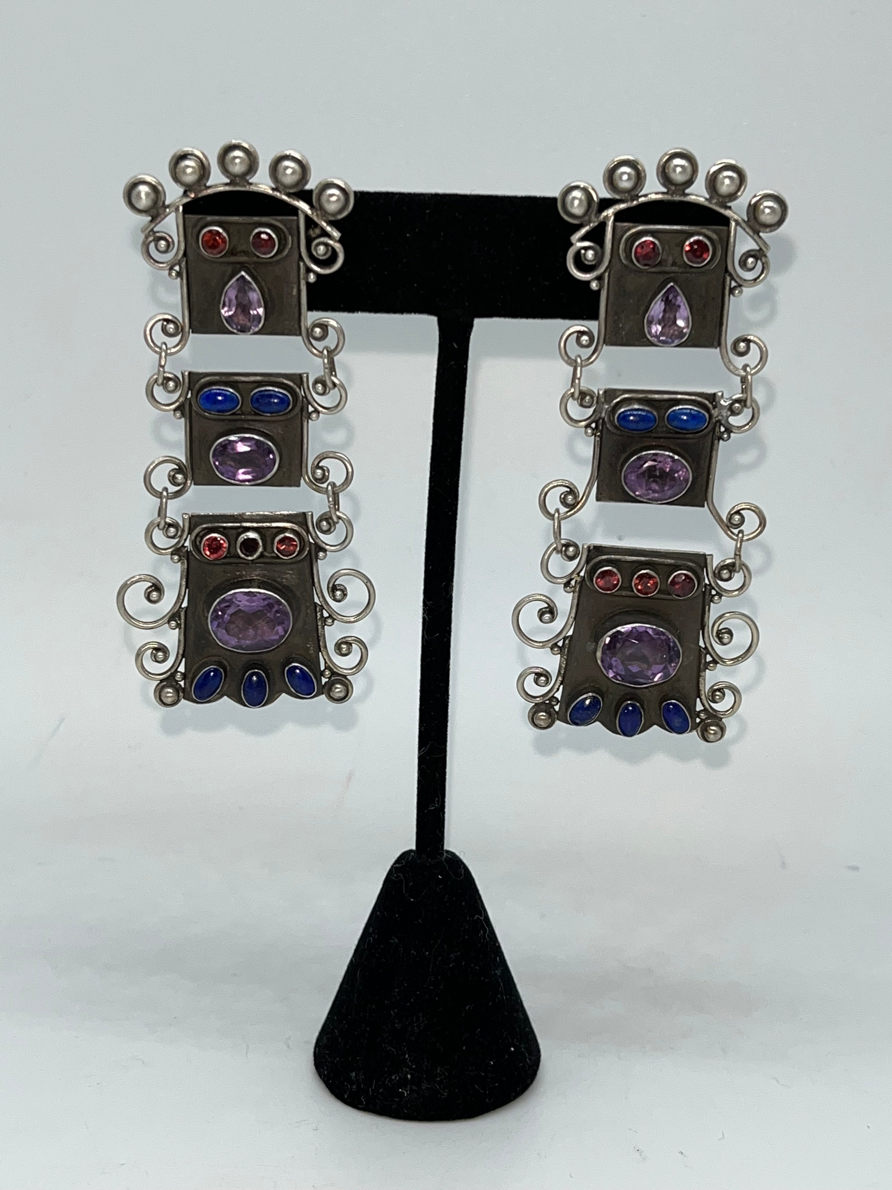 sterling mexican earrings 