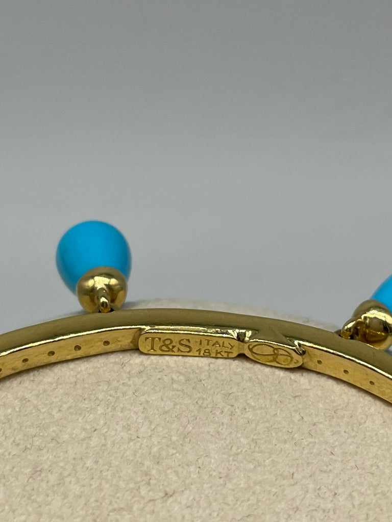 18K Turquoise Bangle Bracelet