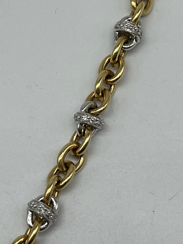 14k Gold Double Diamond  Heart Necklace