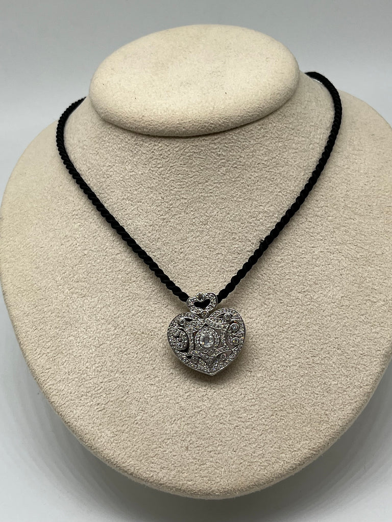 Barry Kronen 14k Diamond  Heart Locket Necklace