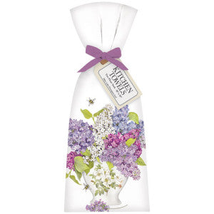 Lilacs in Vase Kitchen Towel Pair