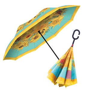 Van Gogh reversible sunflower umbrella