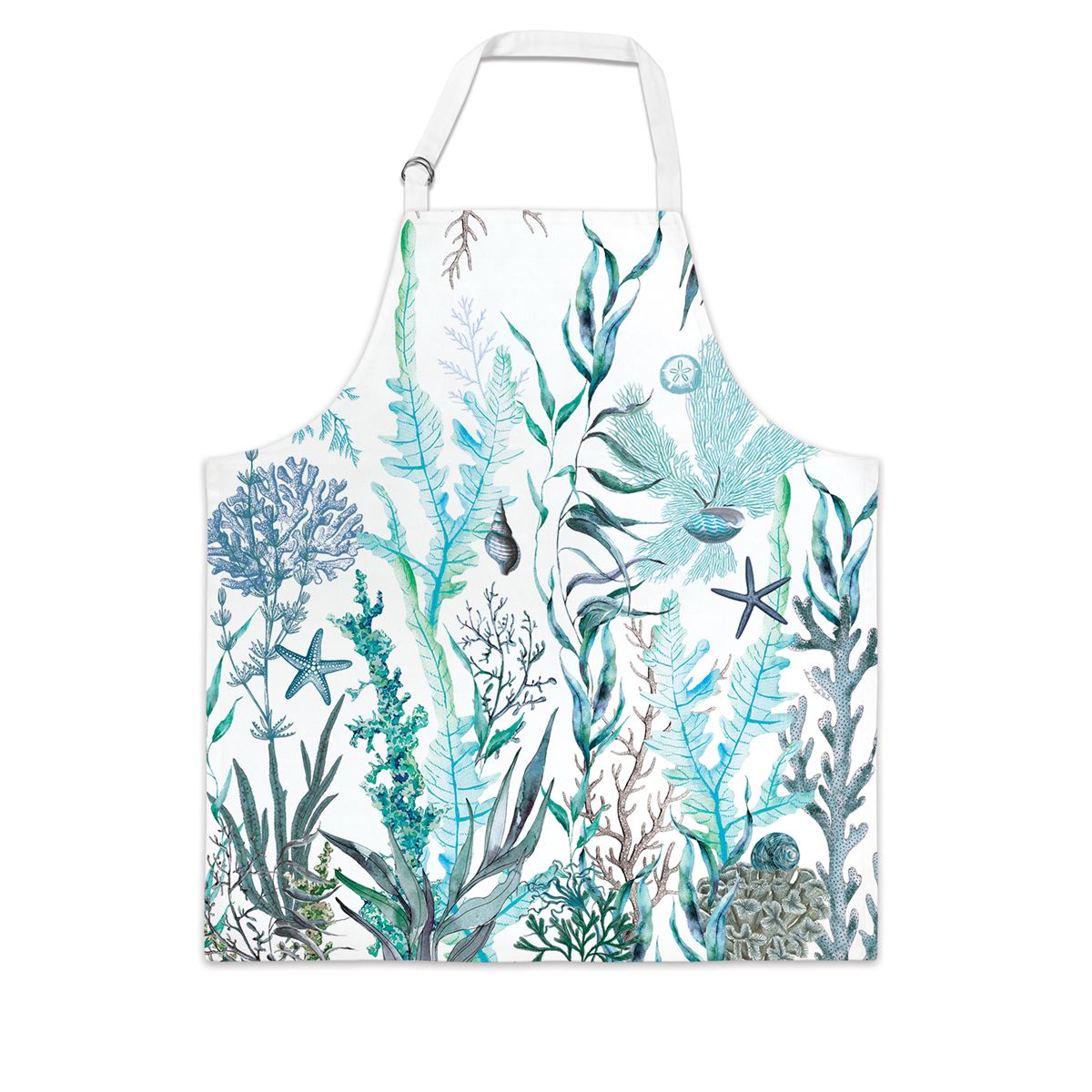 Michel Design Works Ocean Tide  light blue print chef apron