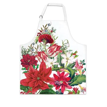 Michel Design Works Christmas Bouquet red print chef  apron 