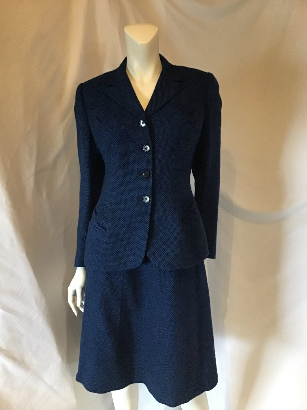 Best and Co vintage 1950s Blue Wool suit