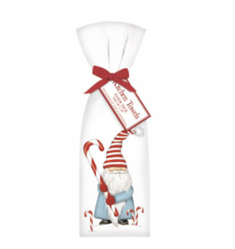 mary lake thompson candy cane gnome kitchen towel set 
