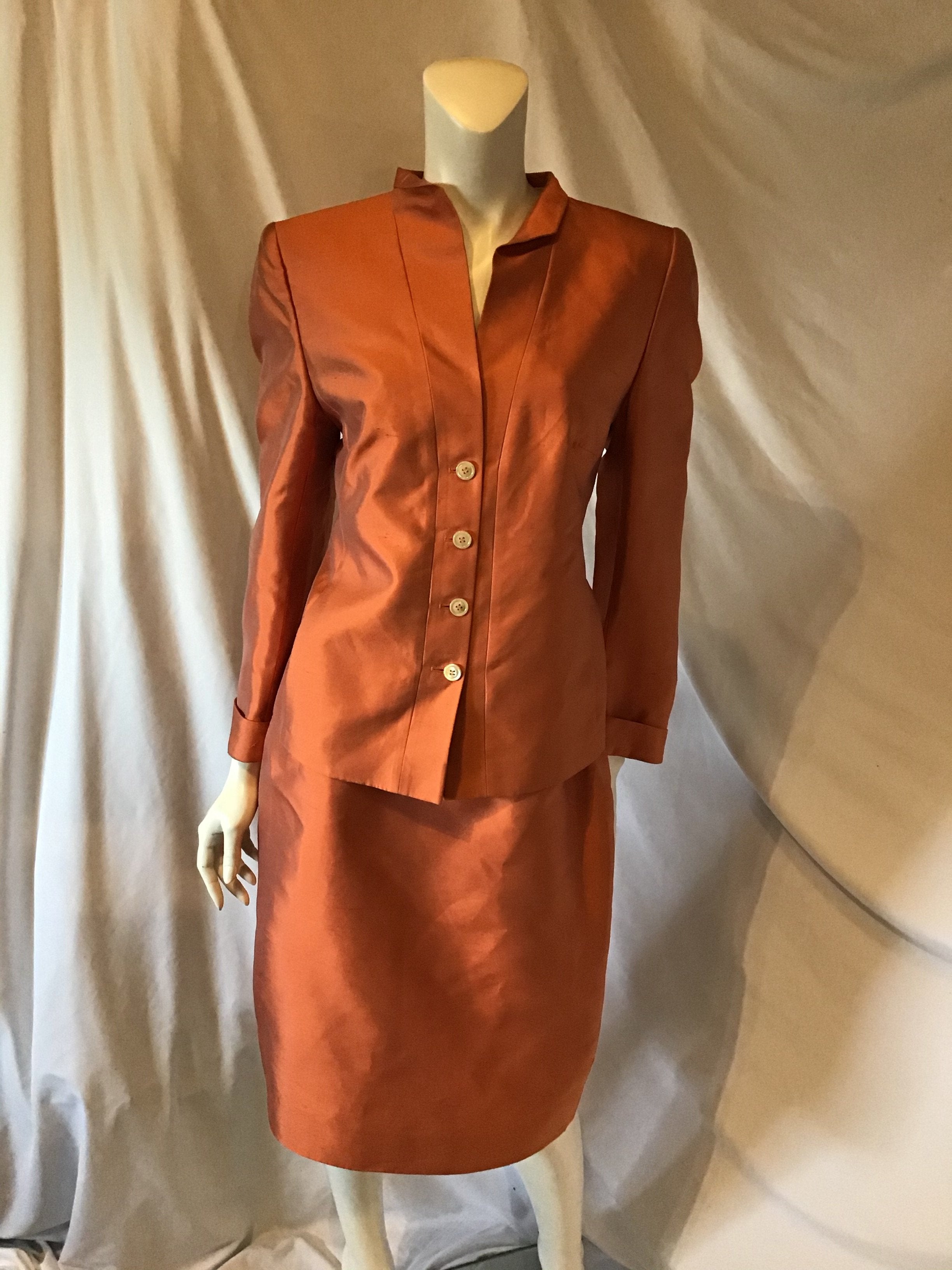 Vintage 1990s Akris two piece silk suit 