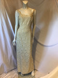 Carmen Marc Valvo 1980s crwam evening gown