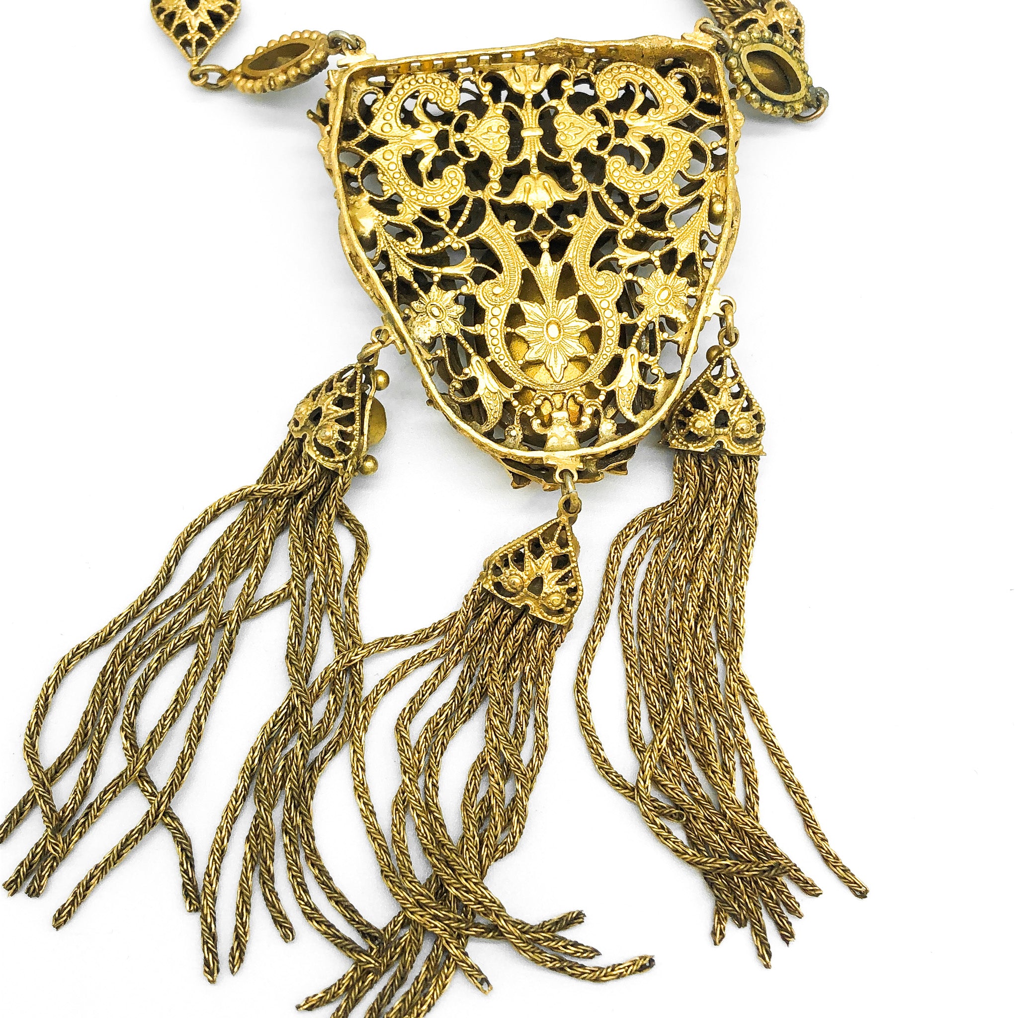 Vintage 30’s Gold Braided Statement Necklace