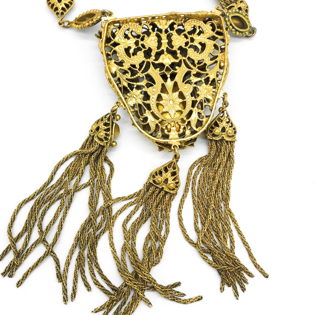 Vintage 30’s Gold Braided Statement Necklace