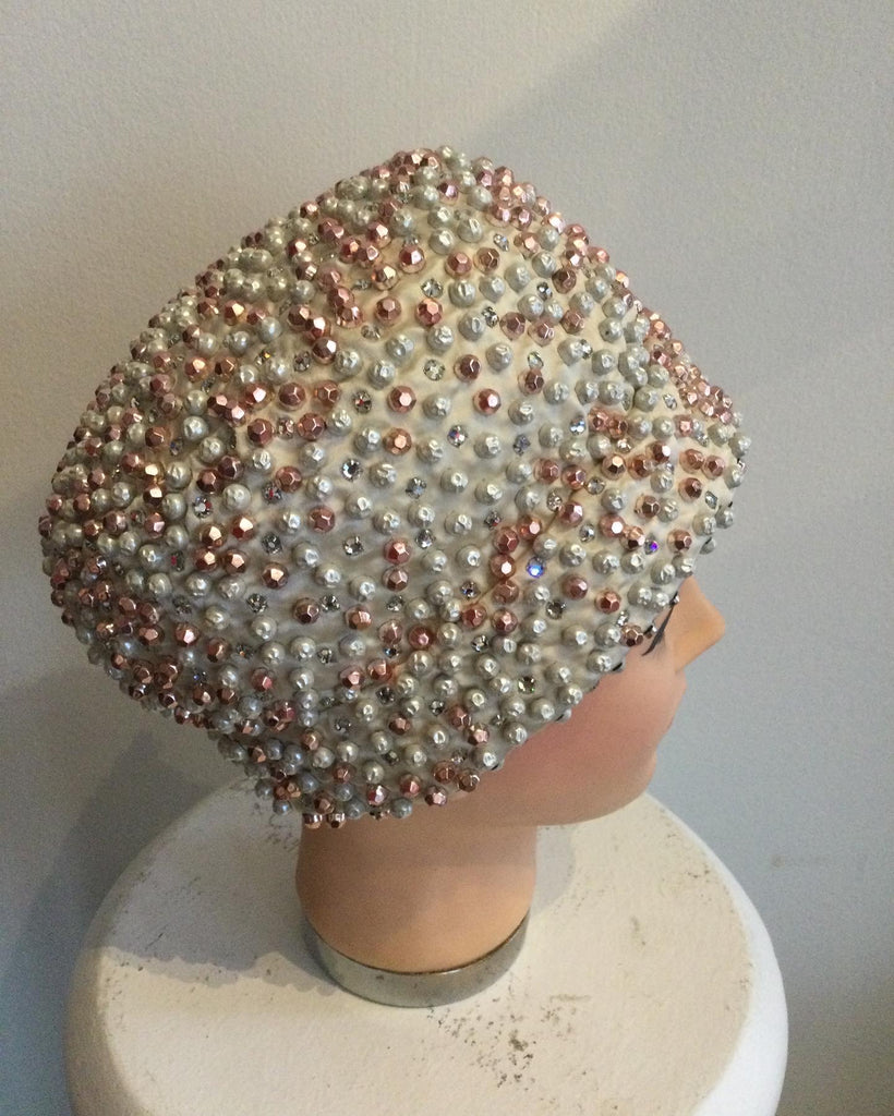 60s Faux Pearl Hat