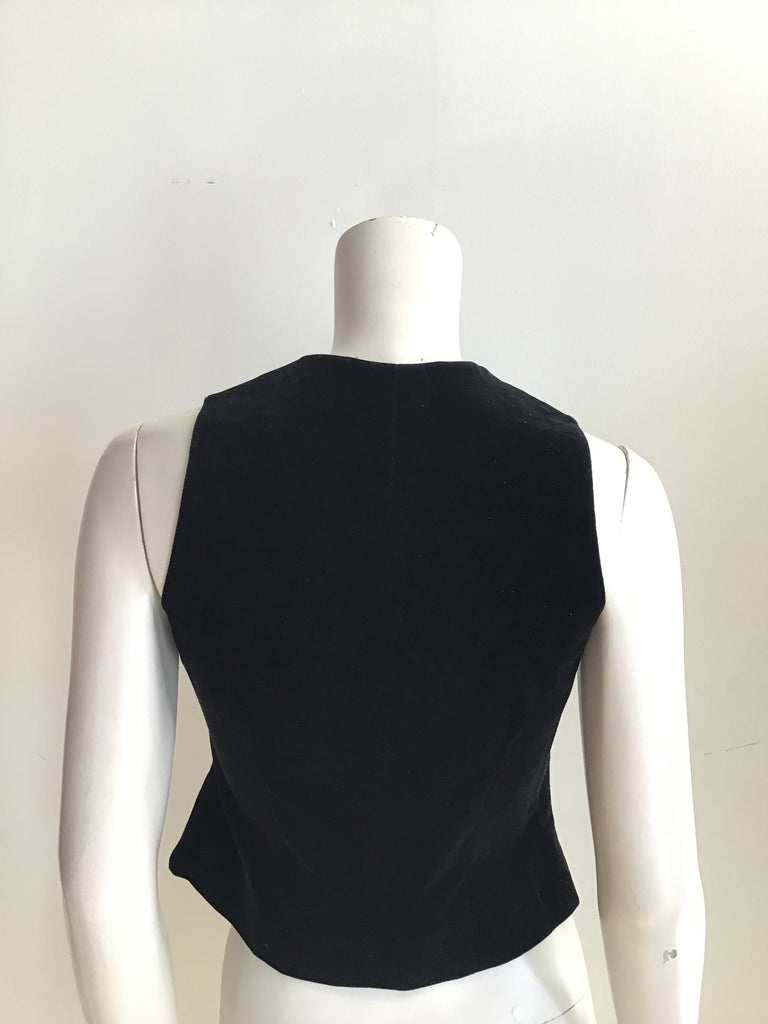 70s Black Velvet Hermes Vest