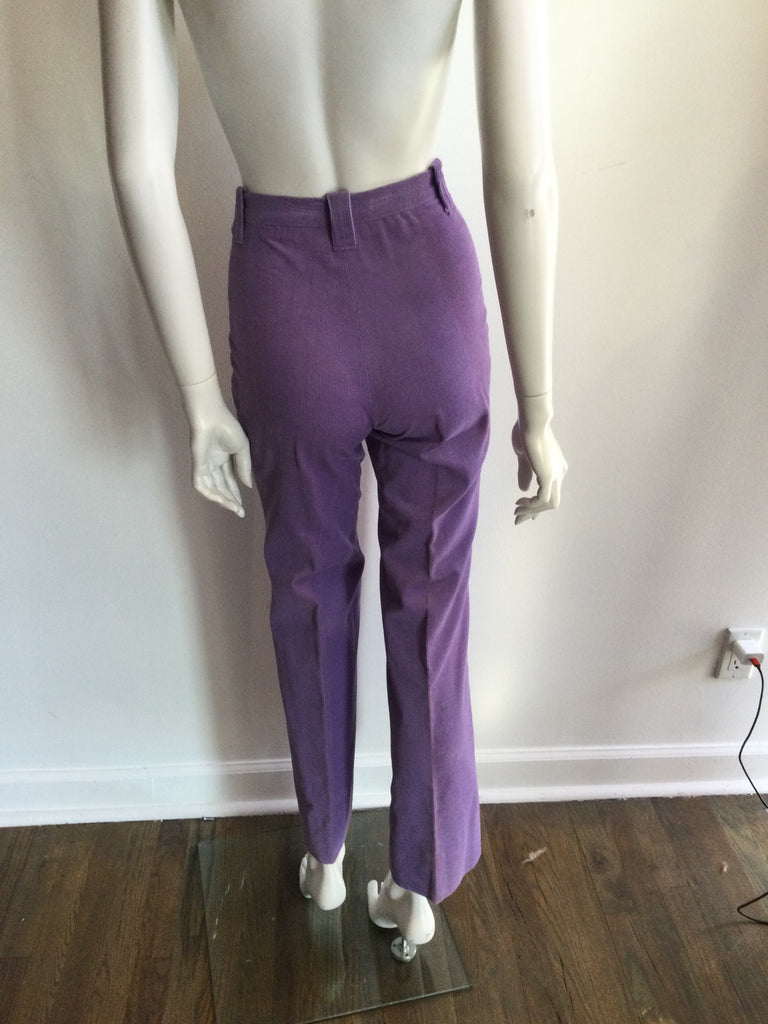 1970s Purple Cotton Corduroy Pant Suit