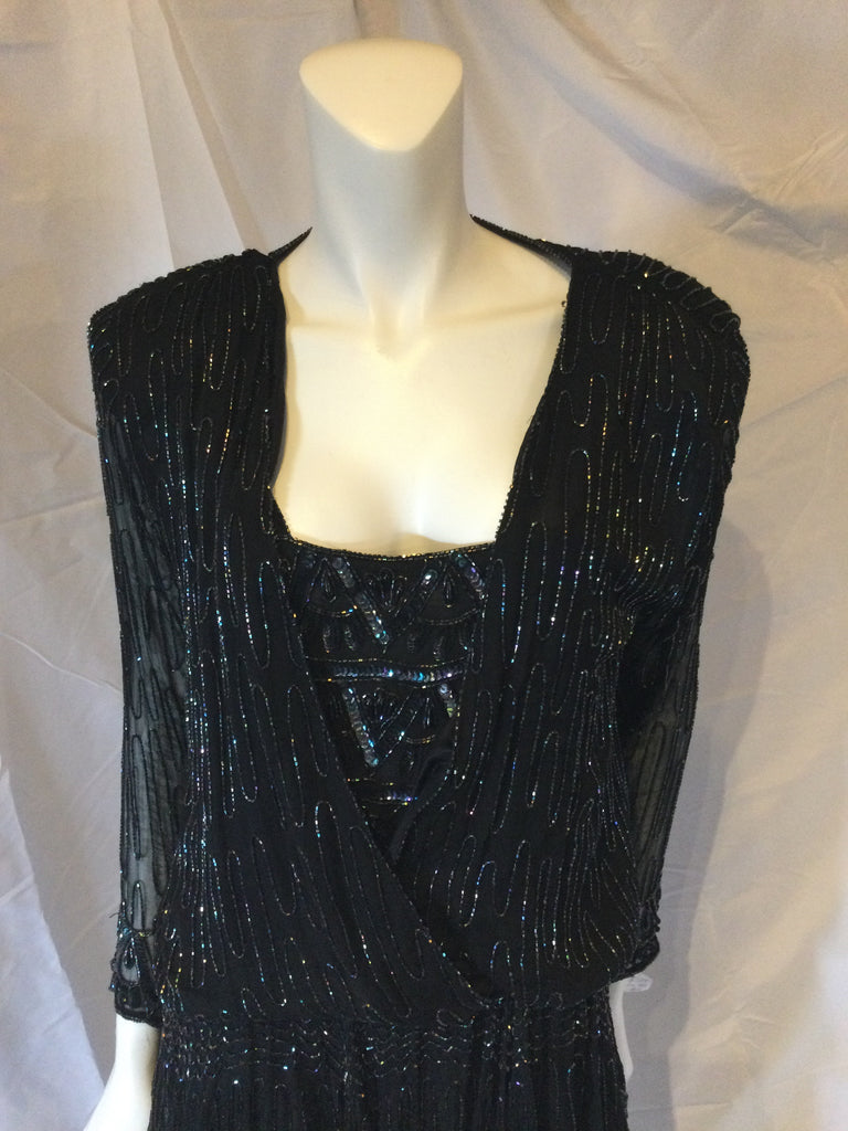1980s Beaded Cocktail Dress