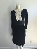 vintage 1960s dominic rompollo black velvet cocktail dress 