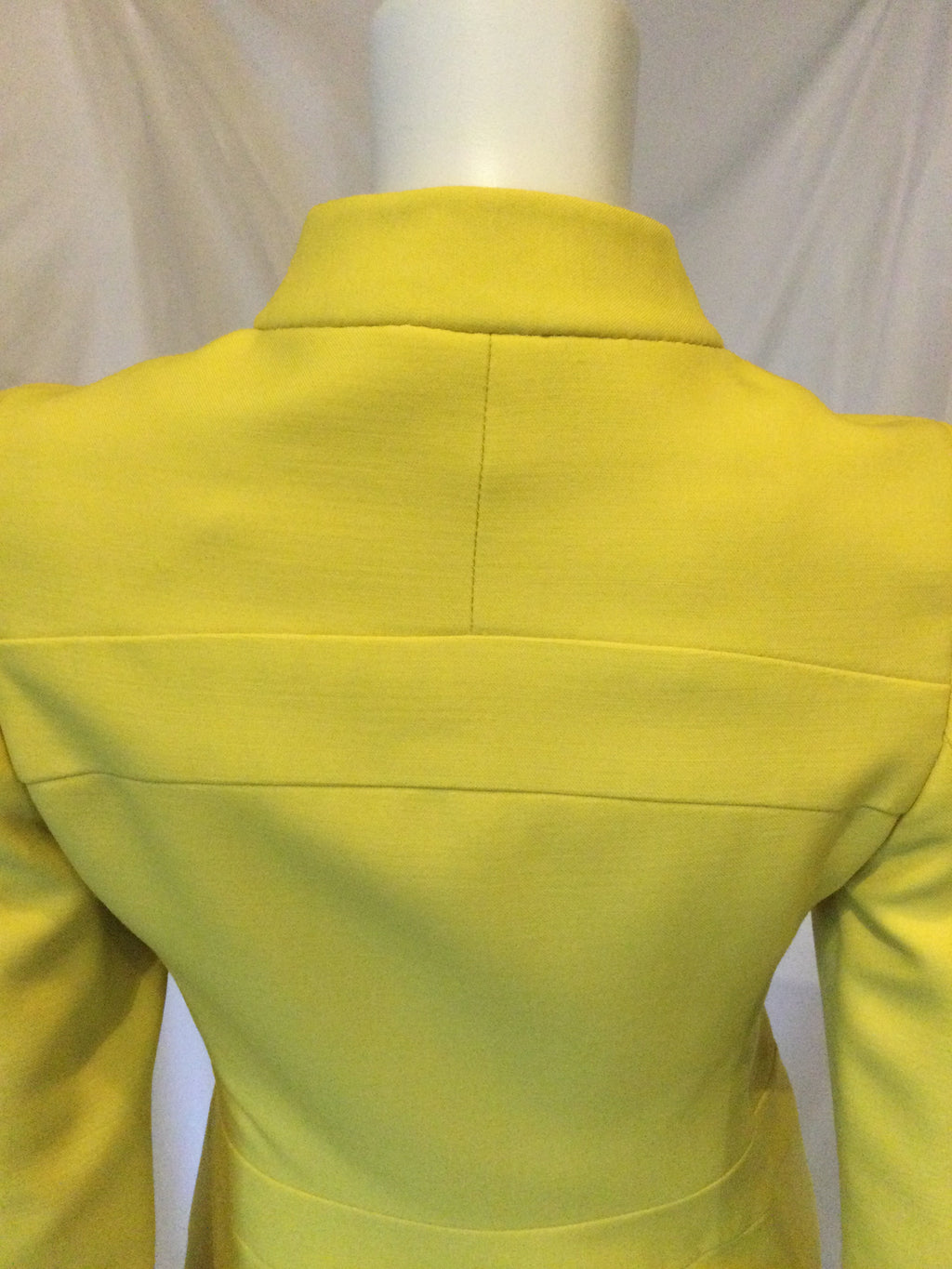 1960s Yellow silk gaberdine suit size 4