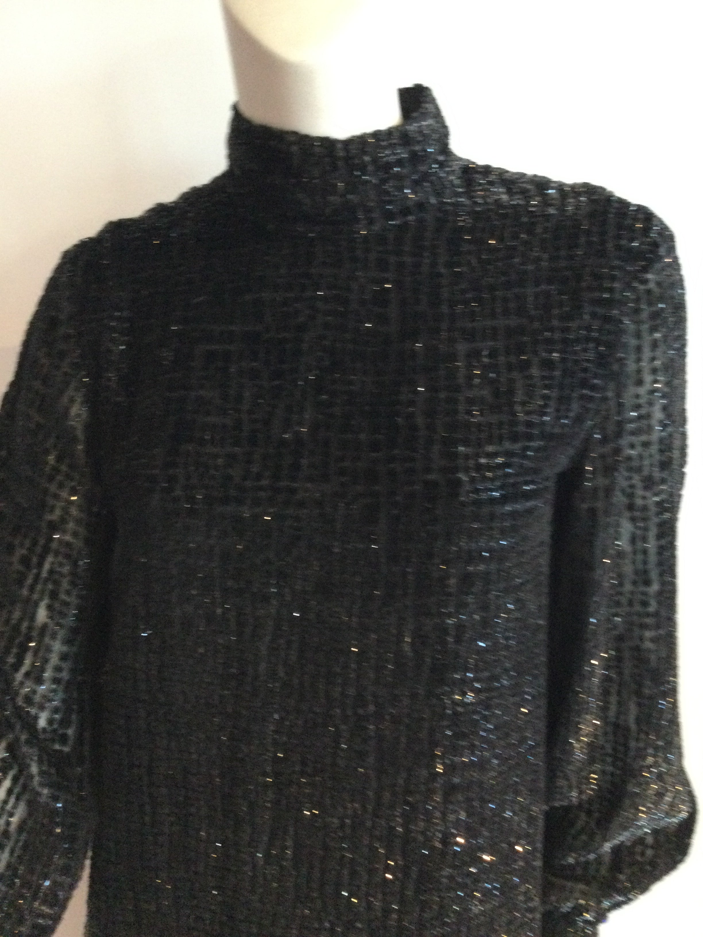 1960's Rudi Gernreich Black Flocked Velvet Cocktail Dress-size8