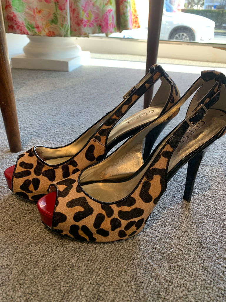 Leopard Guess High Heel Shoes