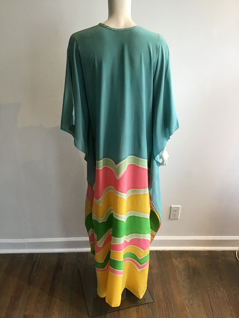 1980s Irene Tsu Hand Painted  Caftan