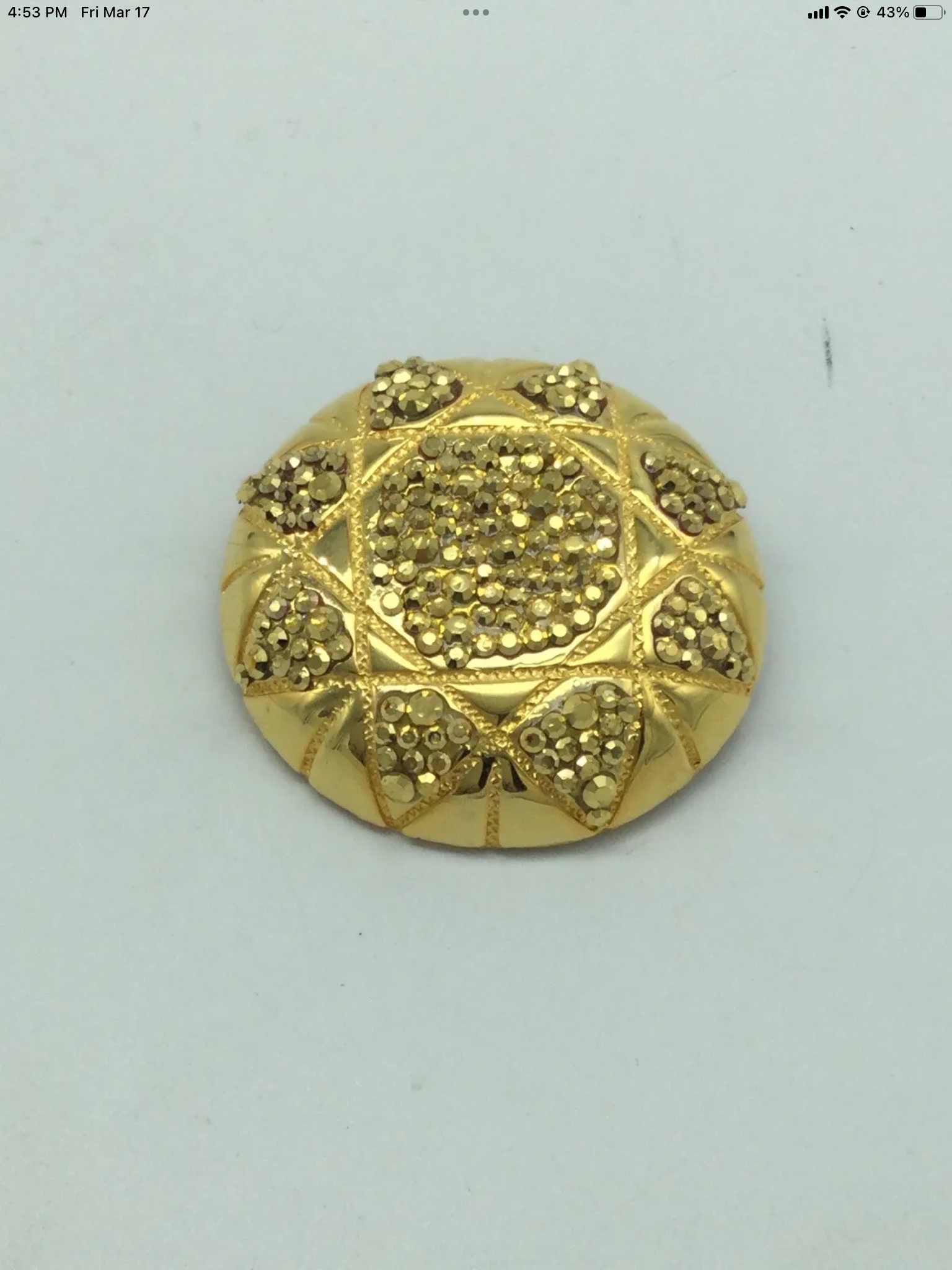 1980s Jay Feinberg  vintage gold Pin / Brooch